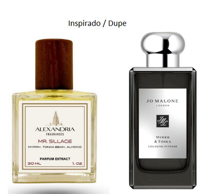 Mr. Sillage Inspirado en Jo Malone's Myrrh & Tonka 30ML extracto perfume Alexandria Fragrances