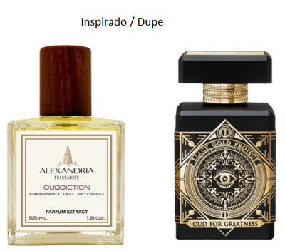 Ouddiction Inspirado en Oud For Greatness Initio Perfumes Prives 55ML extracto perfume Alexandria Fragances