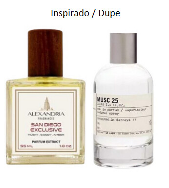 San Diego Exclusive inspirado en Le Labo Musc 25 Alexandria Fragrances