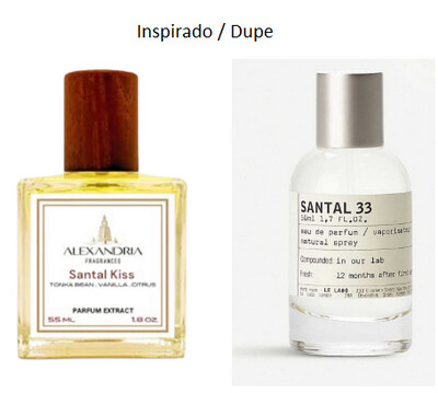 Santal Kiss Inspirado en Le Labo Santal 33 de 55ML extracto perfume Alexandria Fragrances