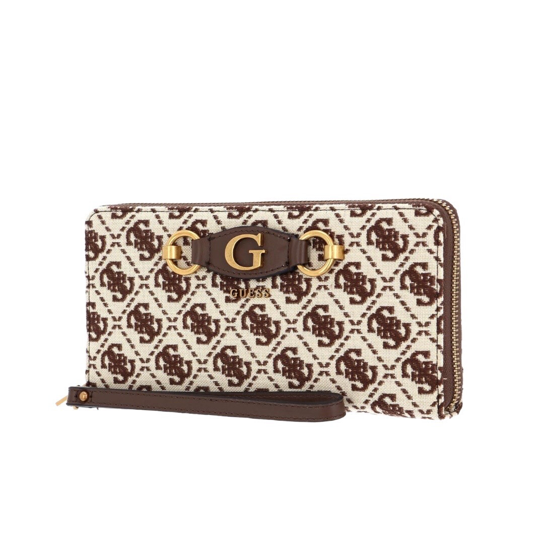 GUESS BROWN LOGO IZZY BIG SIZE WALLET