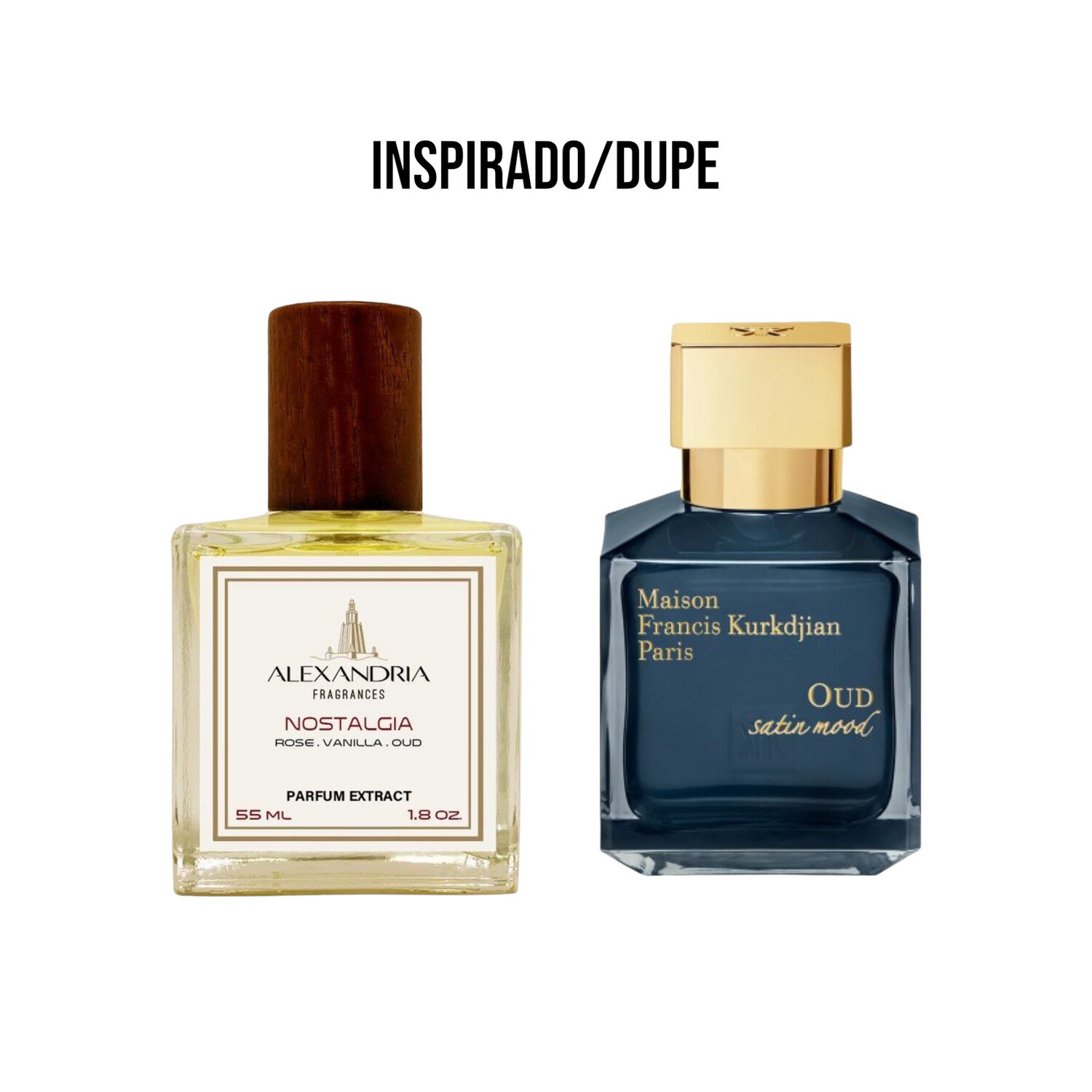 Nostalgia Inspirado en Maison Francis Kurkdjian Oud Satin Mood 55ML extracto perfume Alexandria Fragrances