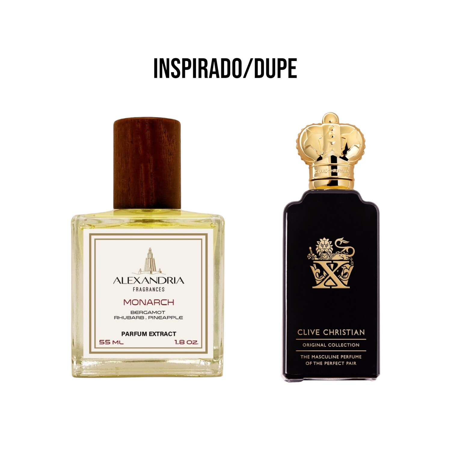 Monarch Inspirado en Clive Christian X 55ML extracto perfume Alexandria Fragrances