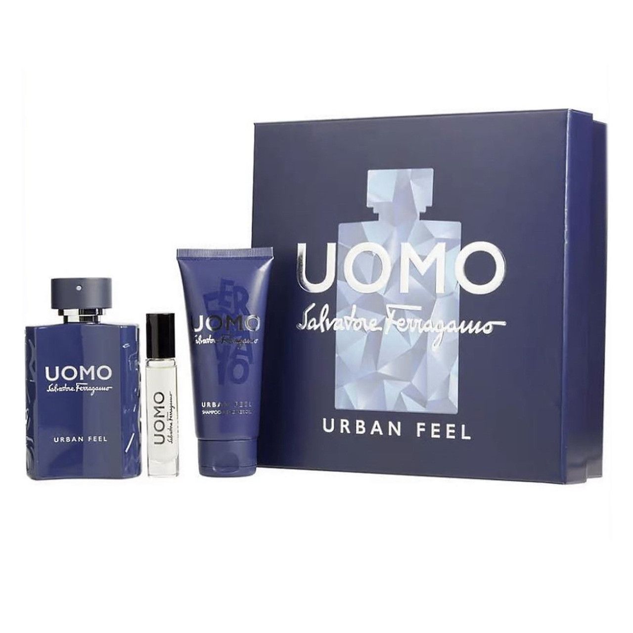 SALVATORE FERRAGAMO UOMO URBAN FEEL 100ML EDT SET 3PCS