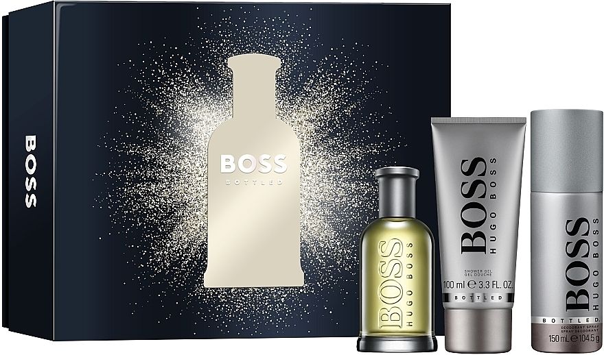 HUGO BOSS BOTTLE EDT 100ML SET 3PCS + DEO+ MINI