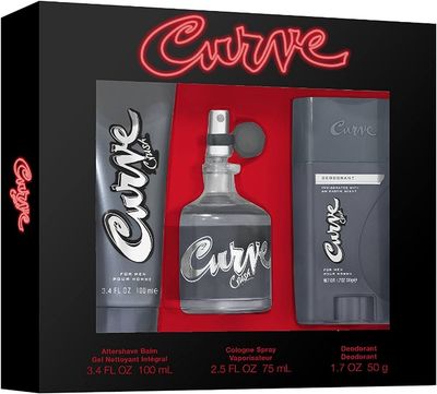 CURVE CRUSH MEN SET 3 PCS SET 75ML EDT +BODY LOTION+ DEO
