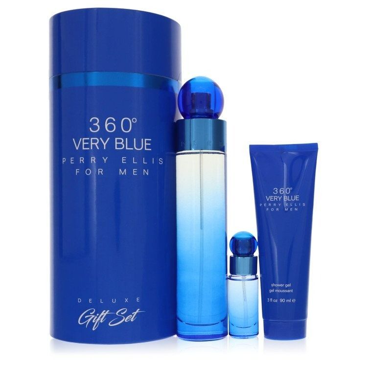 PERRY ELLIS  360 BLUE EDT 100ML +MINI+LOTION