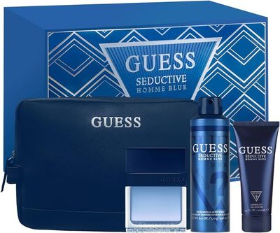 GUESS SEDUCTIVE BLUE EDT 100ML SET 3PCS +LOTION +LOTION +BAG