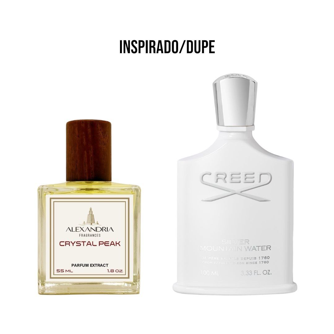 Crystal Peak Inspirado en Creed Silver mountaib 55ML extracto perfume Alexandria Fragrances