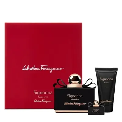 SALVATORE FERRAGAMO SIGNORINA MISTERIOSA ESTUCHE 3PC/ EDP 100ML + TRAVEL SPRAY 10ML + LOTION 50ML