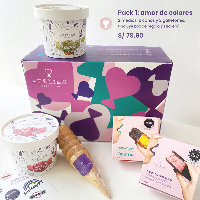 Box super regalado 🎁 : 2 medios + 2 Galletónes + pack de 6 conos , box de regalo .