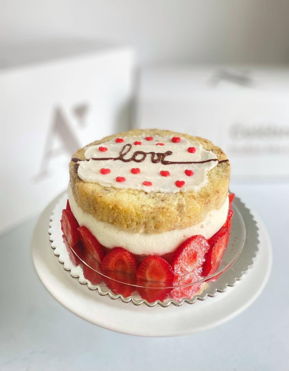 Mini torta San Valentín 💜: Relleno de helado sabor a elección