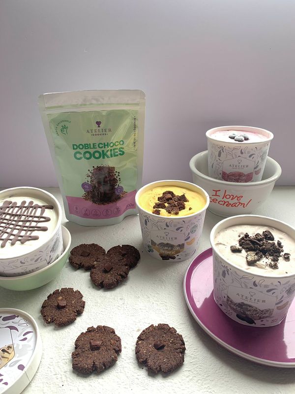 Pack La mejor combinación 🍨🍪: 4 medios + 1 cookies 200 gr