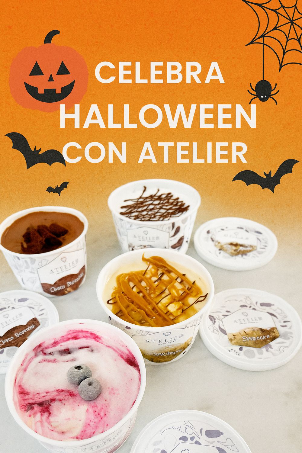 Feliz Halloween 🎃 🥳: 3 medio + conos (x6)