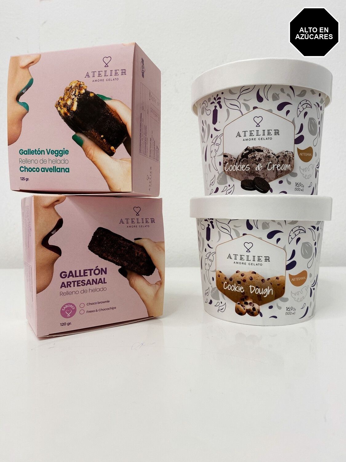 Pack Cookie Monster  🍪🍨🍪: 2 medios  +  2 Galletónes 