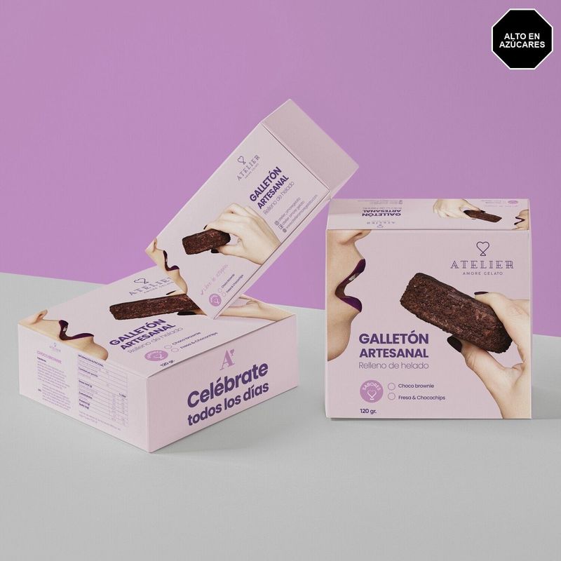 Choco Galletón Artesanal con Helado Choco Brownie    (1 unidad)