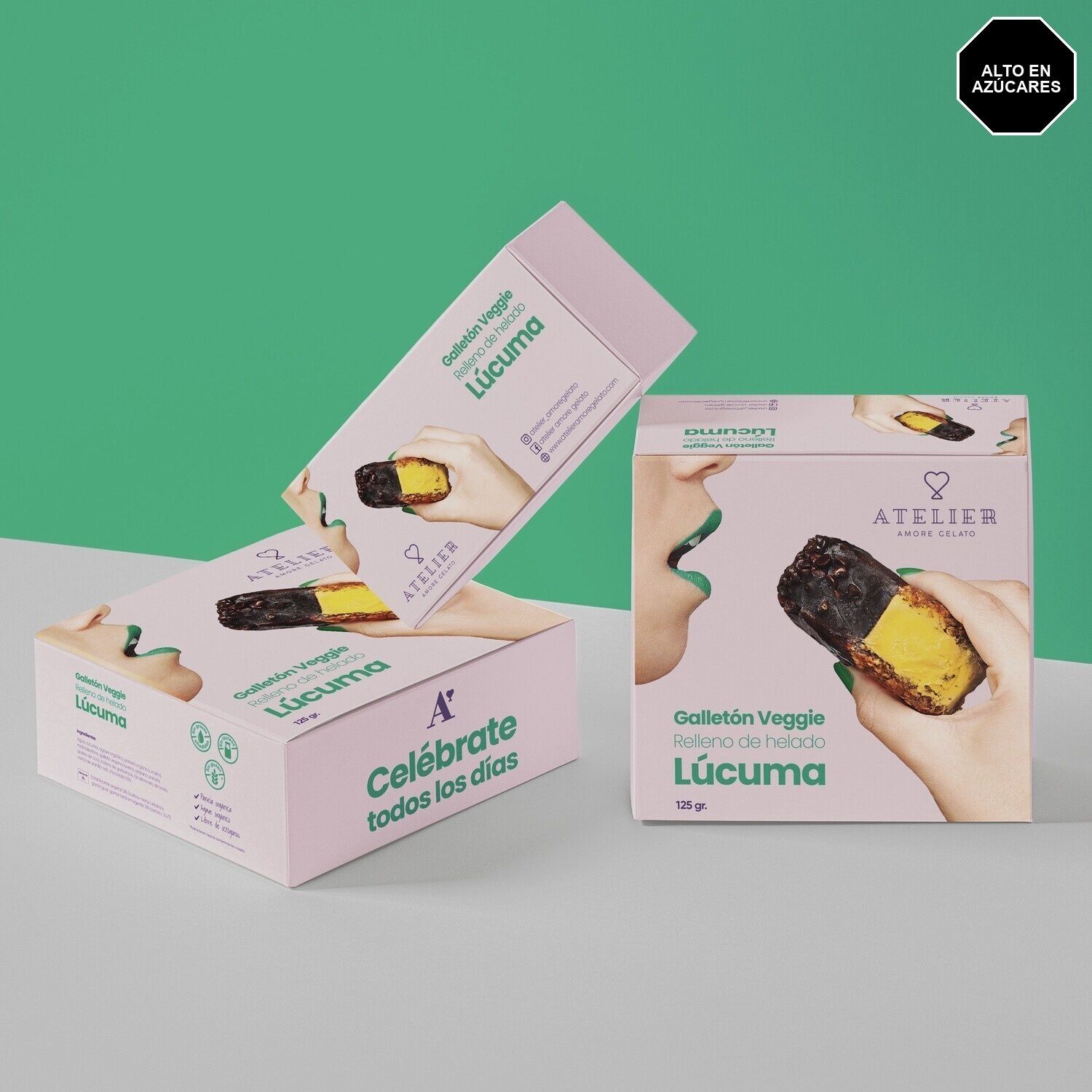 Galletón Veggie con Helado Lúcuma (1 unidad)