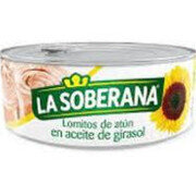 Atun La Soberana Lomitos En Aceite De Girasol X 160 Gramos