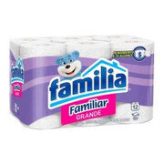 Papel higienico Familia Doble Hoja Familiar Grande Unidad X 12 (30 metros) Paca X 2