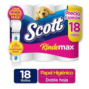 Papel higienico Scott Rindemax X 18 de 28,2 Metros Paca X 2