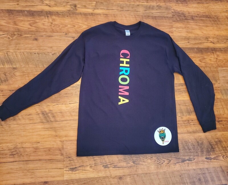 Long sleeve Chroma color script T-Shirt