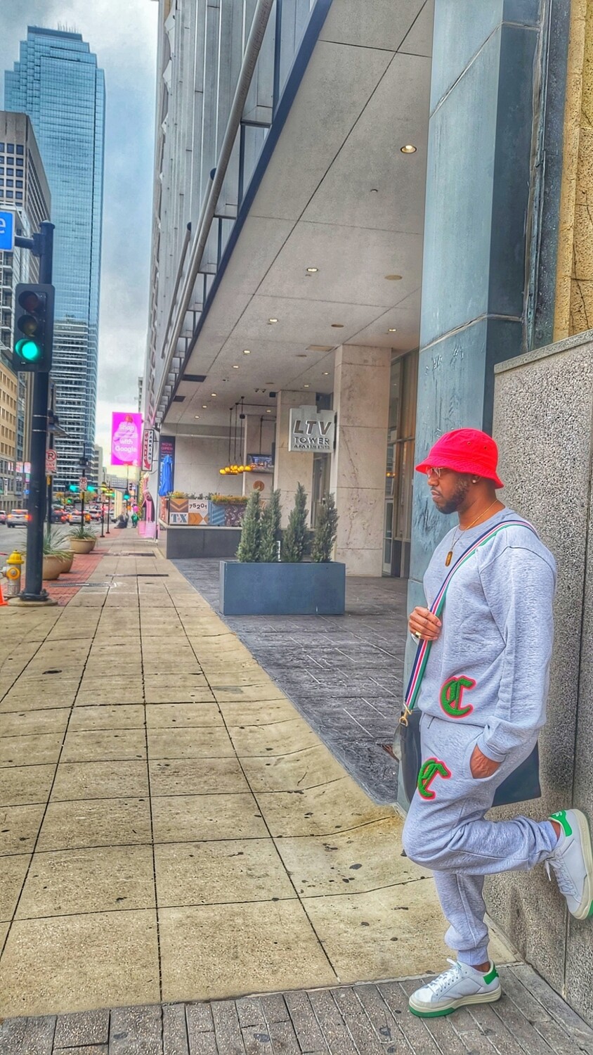 Chroma Letterman crewneck joggers set
