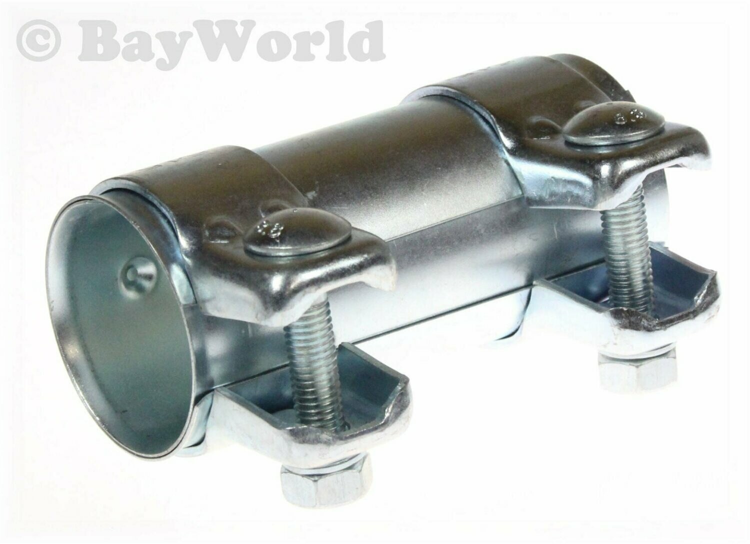 125 mm Auspuff 2 x Rohrverbinder Doppelschelle Ø 50 mm Länge