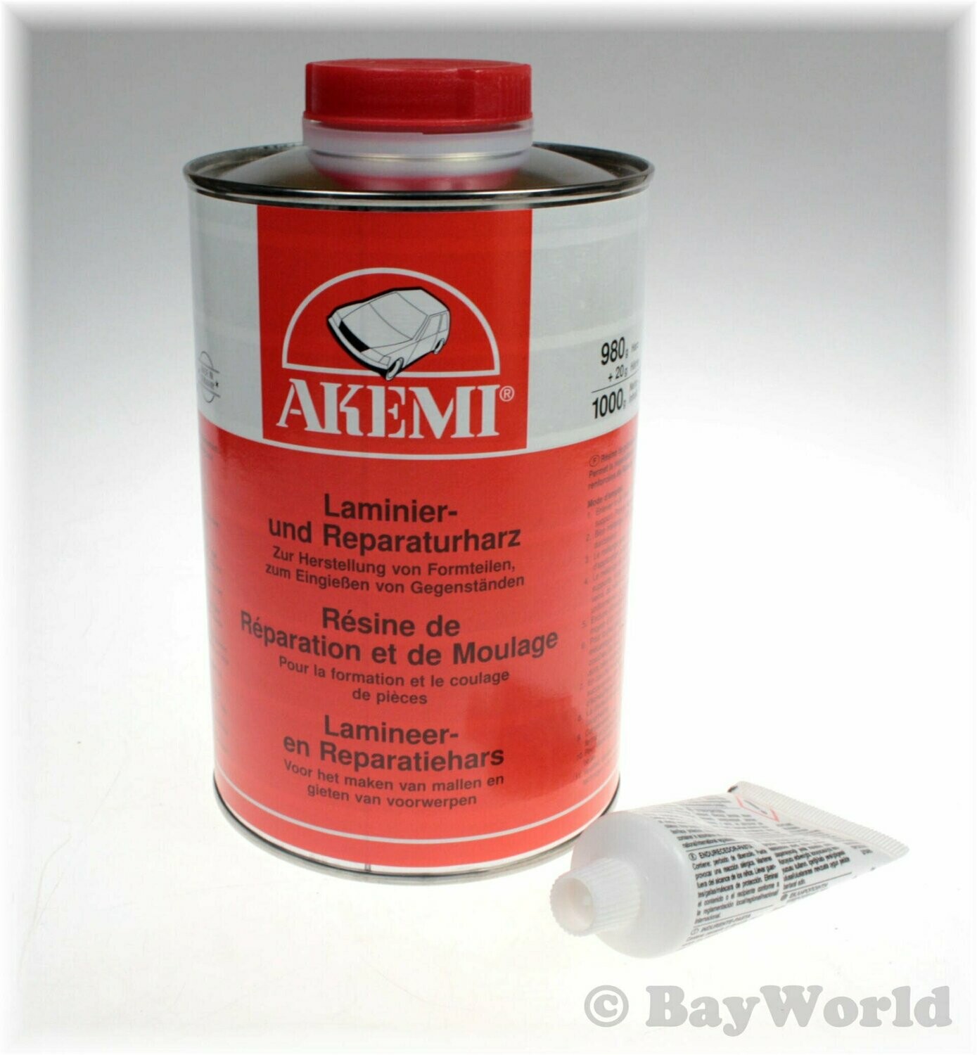 AKEMI 1000g Laminier- und Reparaturharz 2 Komponenten GFK Teile Eingießen