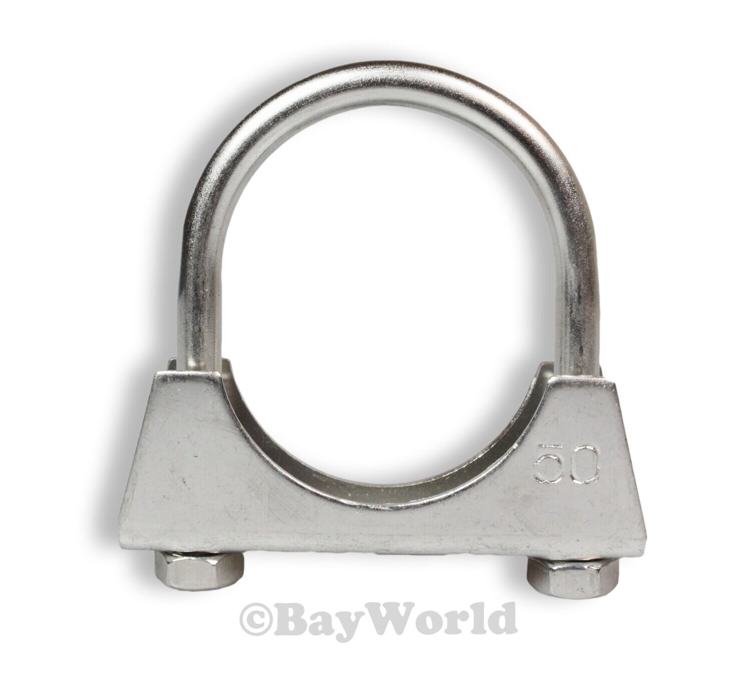 1x BayWorld Edelstahl Rohrbügelschelle M8x50mm Auspuffschelle V2A U-Bolt Clamp