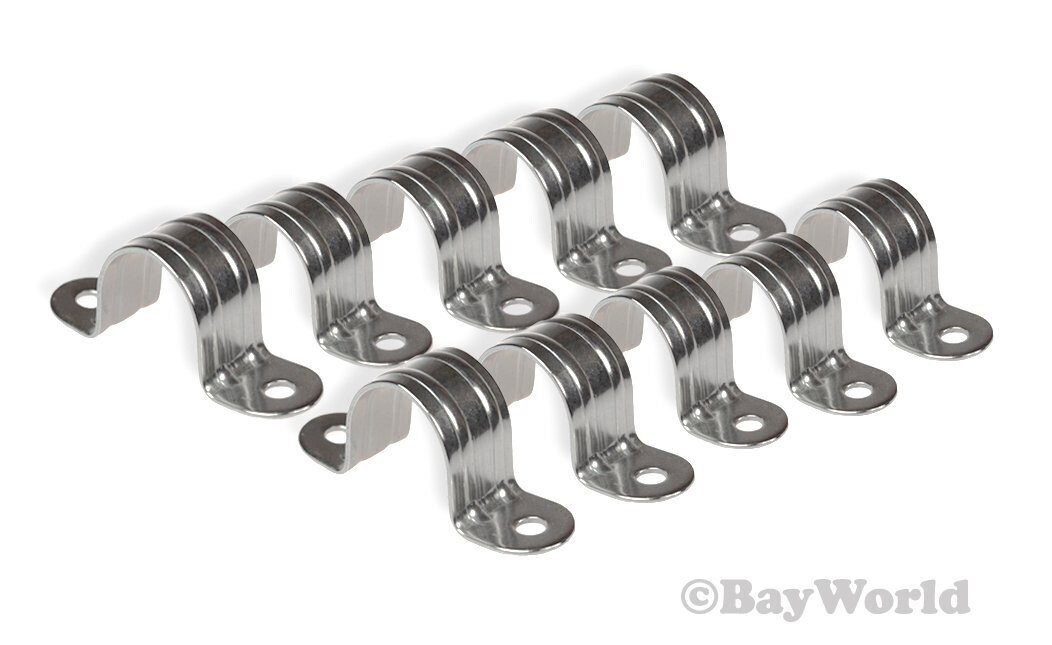10 x Kappbügel 25mm V2A Edelstahl Kabel- Rohrschelle Halbschale Schlauch