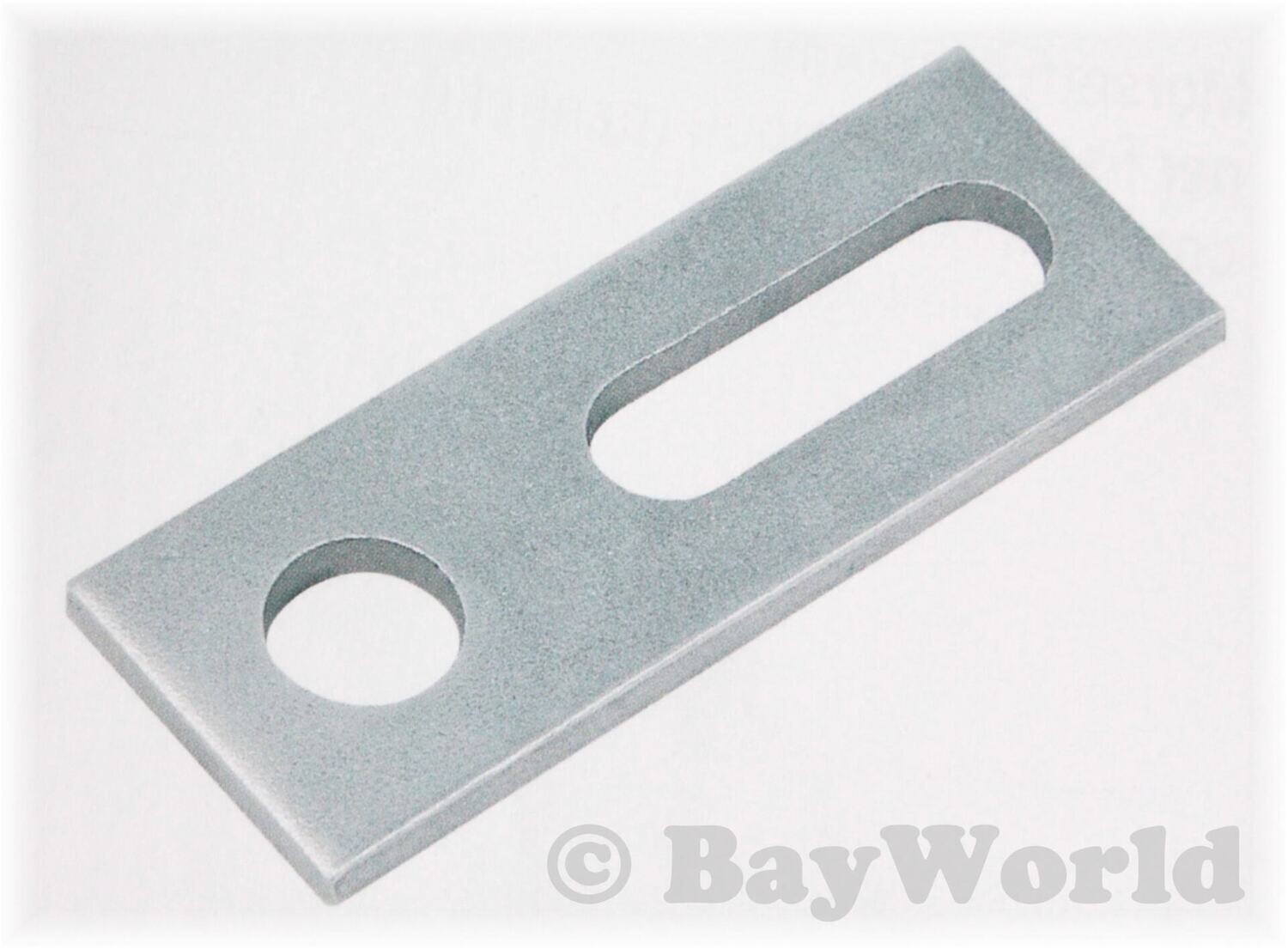 1 Adapterplatte Blech für M12 Stockschraube Edelstahl V2A Solar Schiene PV M9644