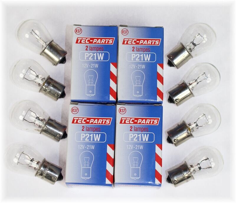 4Set=8St. Blinkerbirne P21W 12V 21W BA15S S25 Glühlampe 12940 TEC-PARTS Leuchte