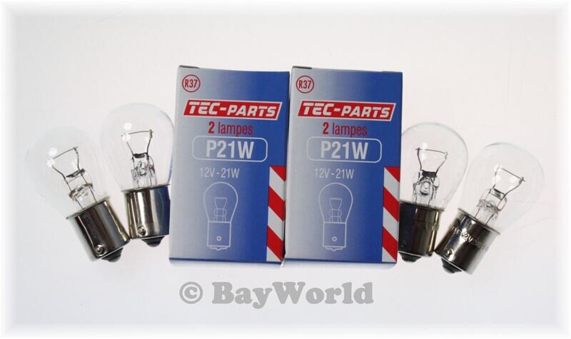 2Set=4St. Blinkerbirne P21W 12V 21W BA15S S25 Glühlampe 12940 TEC-PARTS Leuchte