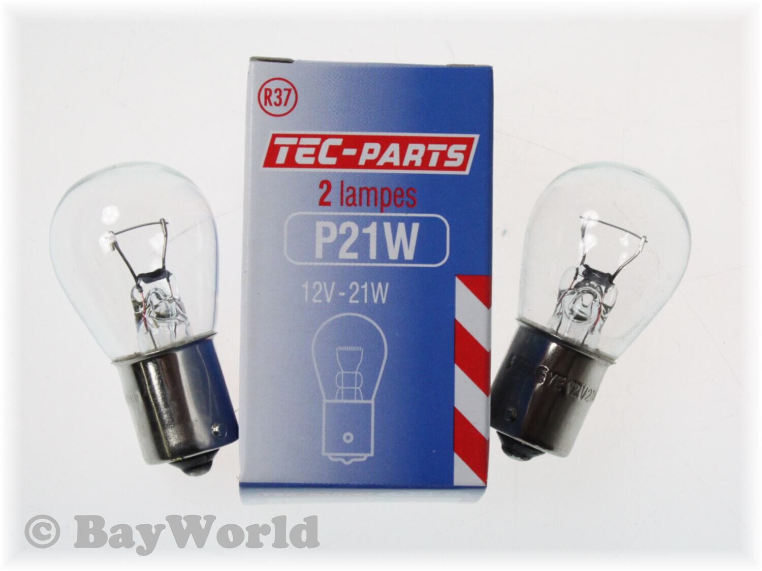 1Set=2St. Blinkerbirne P21W 12V 21W BA15S S25 Glühlampe 12940 TEC-PARTS Leuchte