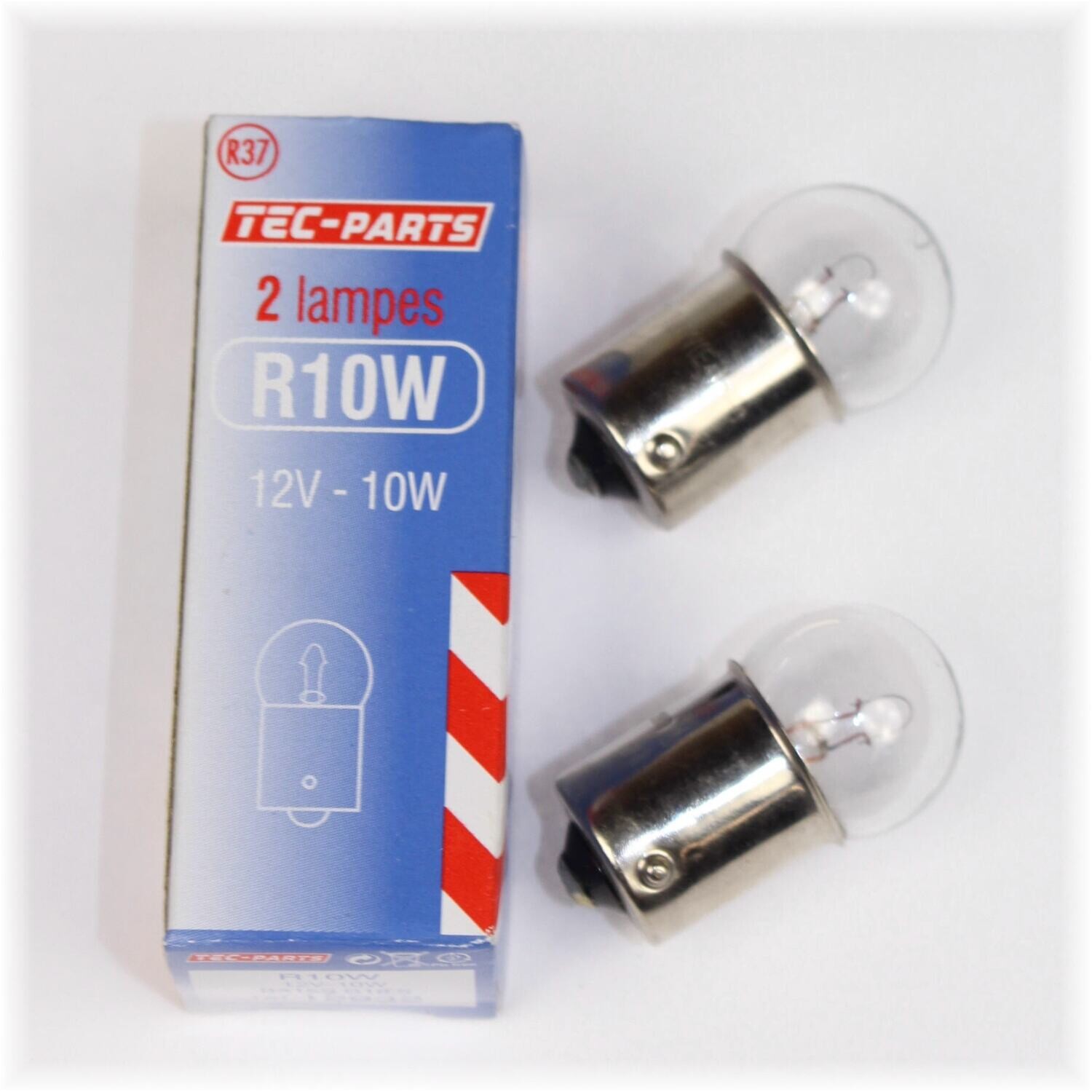 1Set=2St. Birne R10W 12V 10W Glühlampe 12932 TEC-PARTS Rücklicht Blinker BA15S