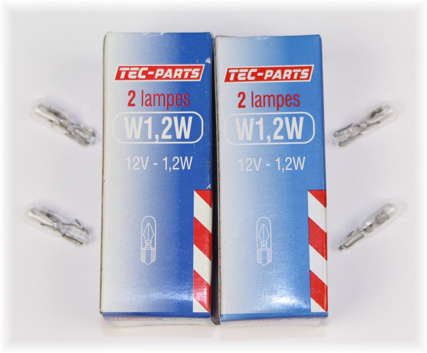 2Set = 4St. Birne W1,2W 12V 1,2W Glühlampe 12933 TEC-PARTS Tachobeleuchtung T5