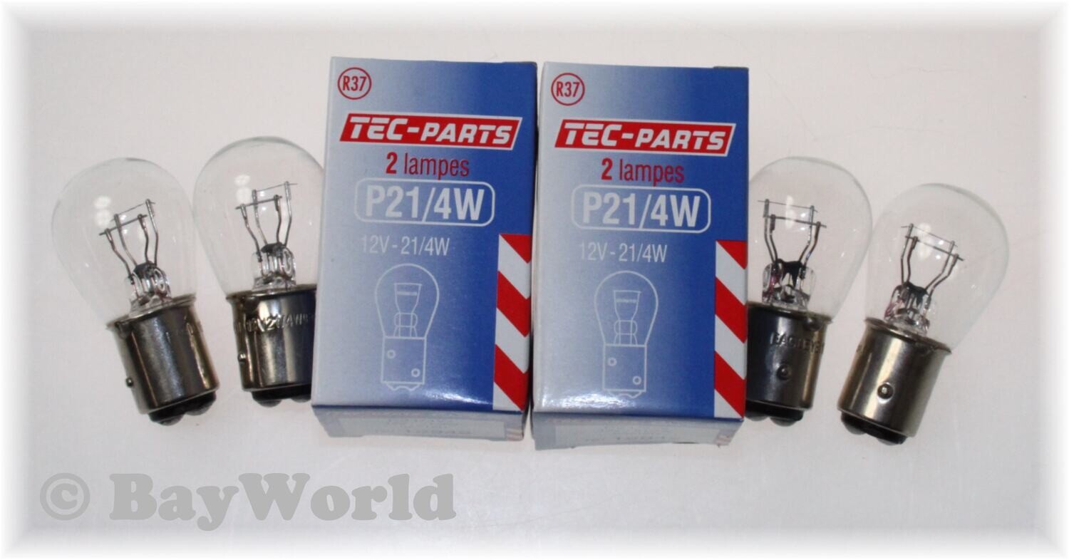 2Set = 4St. Birne P21/4W 12V BAZ15D Glühlampe KFZ 12942 TEC-PARTS Auto-Lampe