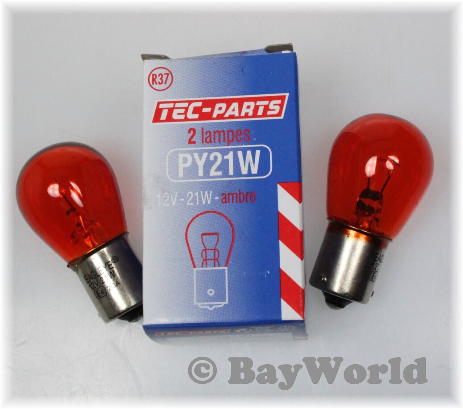 1 Set Blinkerbirne PY21W 12V BAU15S Glühlampe KFZ 12939 TEC-PARTS Auto-Lampe TOP