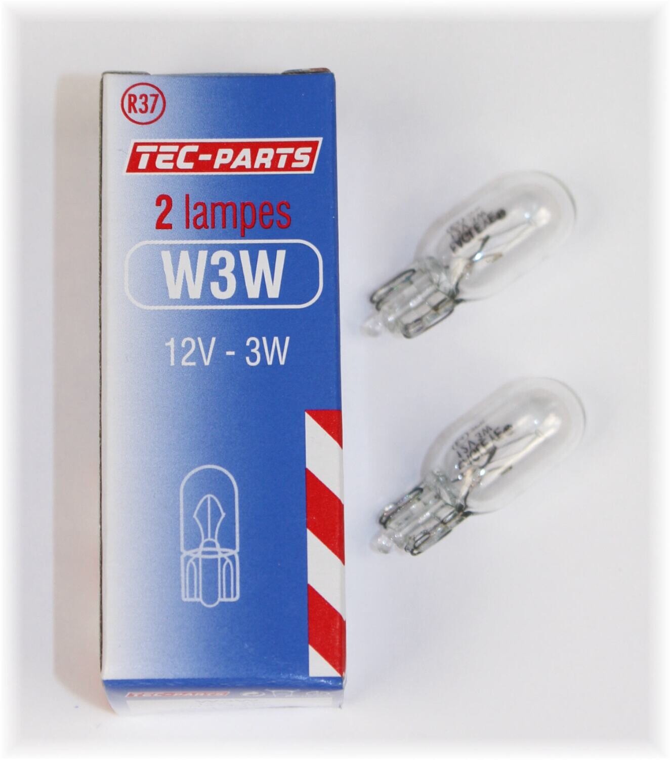 1Set = 2St. Birne W3W 12V 3W Glühlampe 12934 TEC-PARTS Glaskolben Leuchte T10