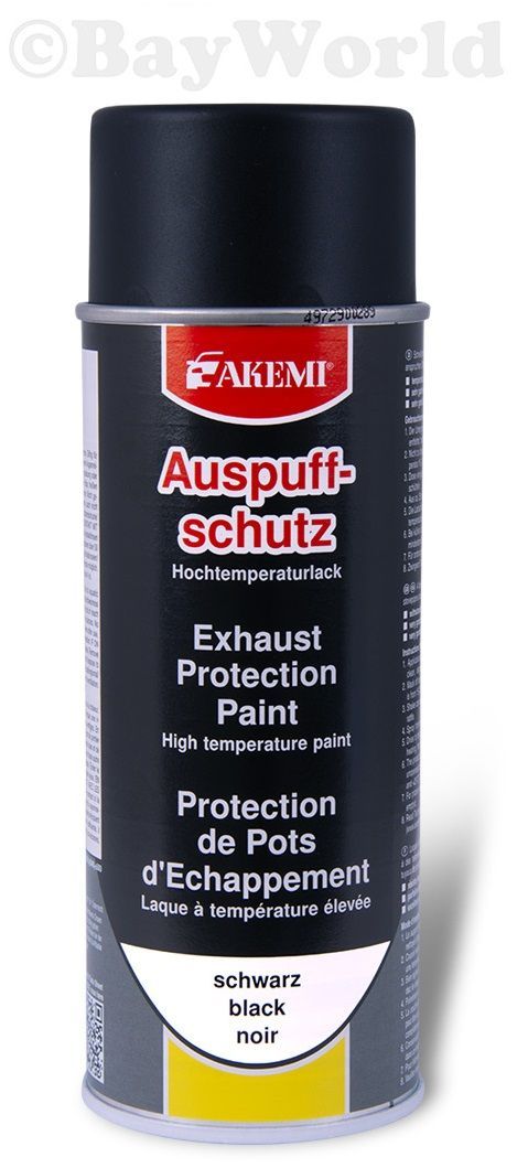 AKEMI Auspuffschutz-Spray hochhitzebeständig 690°C Lack 80001 benzinfest schwarz