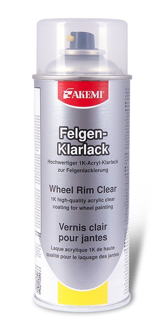 AKEMI Felgen-Farbspray Klarlack glänzend hohe Deckkraft schnell trocknend
