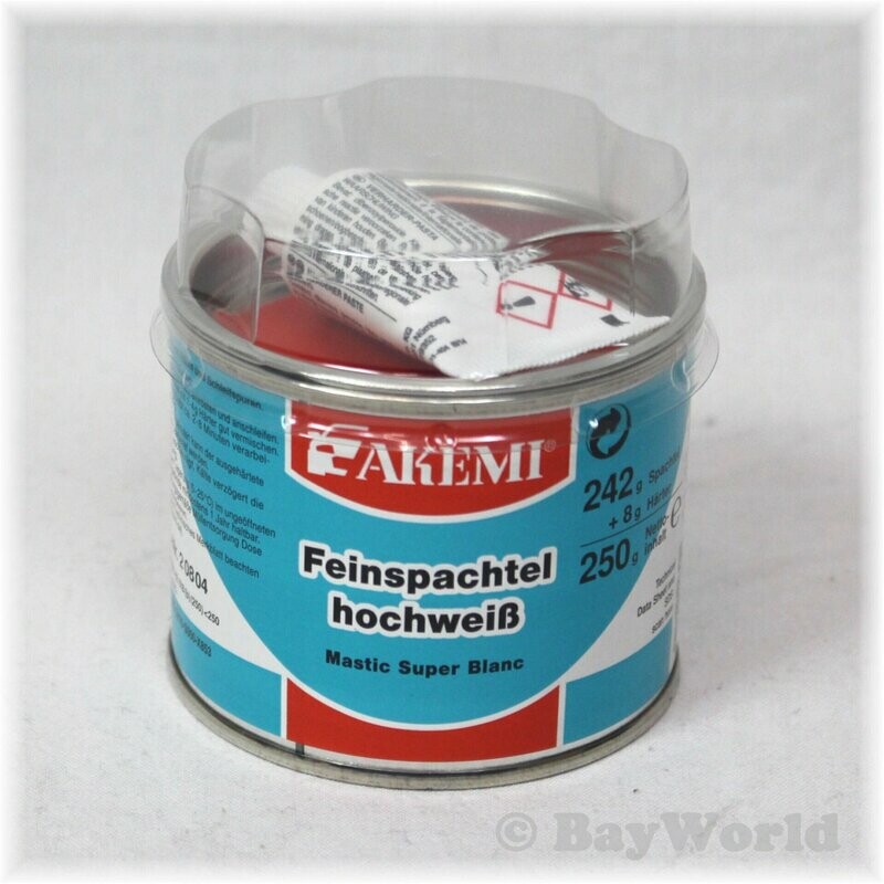 AKEMI 250g Feinspachtel hoch weiß Karosseriespachtelmasse