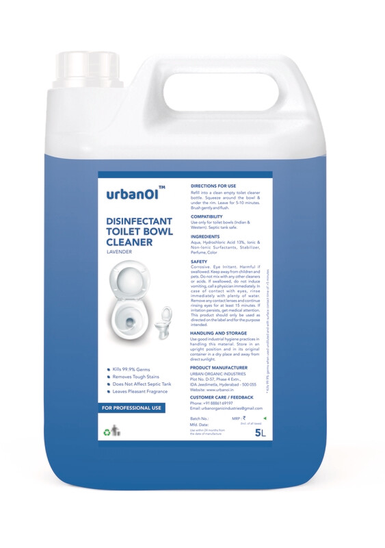 UrbanOI Disinfectant Toilet Bowl Cleaner - 5L