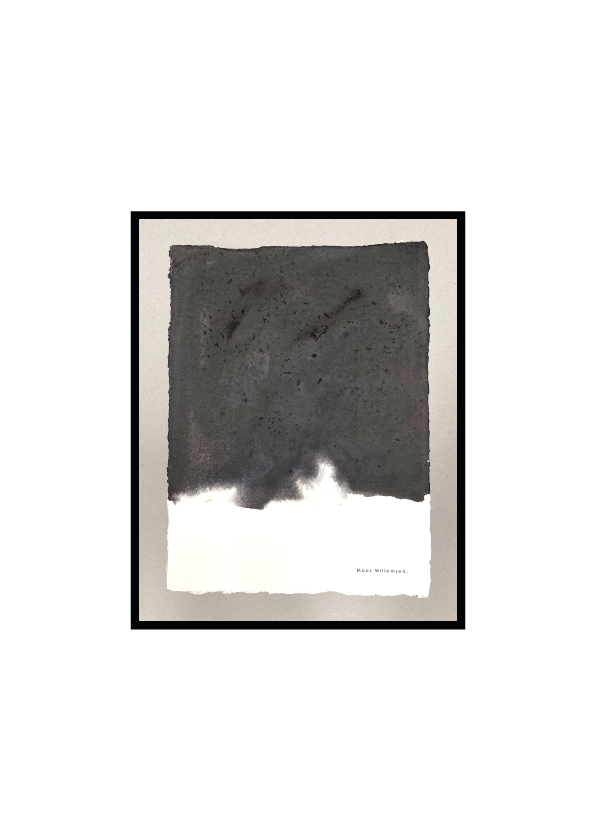 • №177 • Whistling in the dark •   
 2022 •
A3 30x42 pigment/
Handmade paper 
Incl frame