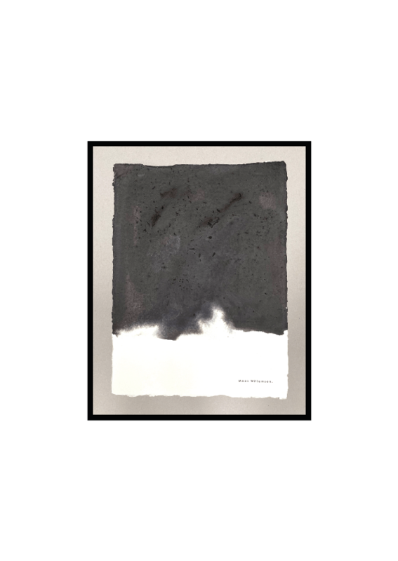 • №177 • Whistling in the dark •   
 2022 •
A3 30x42 pigment/
Handmade paper 
Incl frame