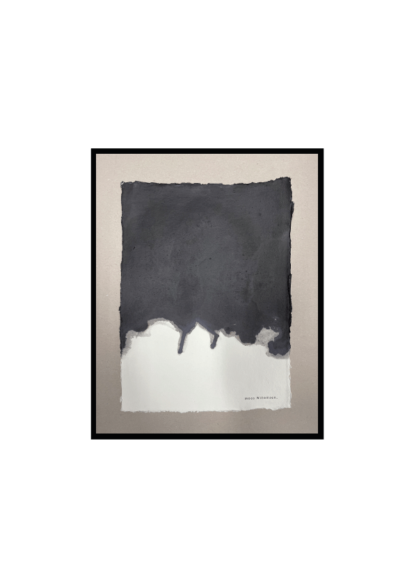 • №176 • Whistling in the dark •   
 2022 •
A3 30x42 pigment/
Handmade paper 
Incl frame
