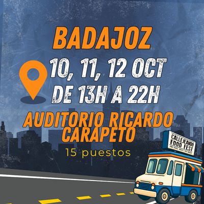 Market Badajoz - 10, 11 y 12 de octubre - Callejeando Food Fest