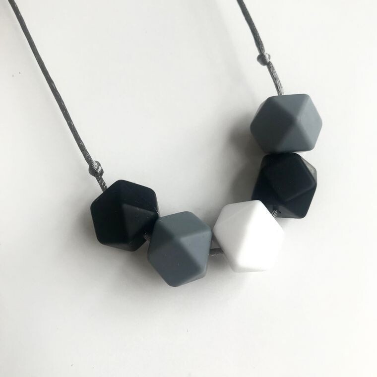 Monochrome Silicone Teething Necklace