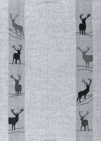 Geschirrtuch Hirsch Fond bunt