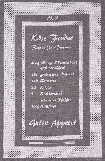 Geschirrtuch Käse Fondue
